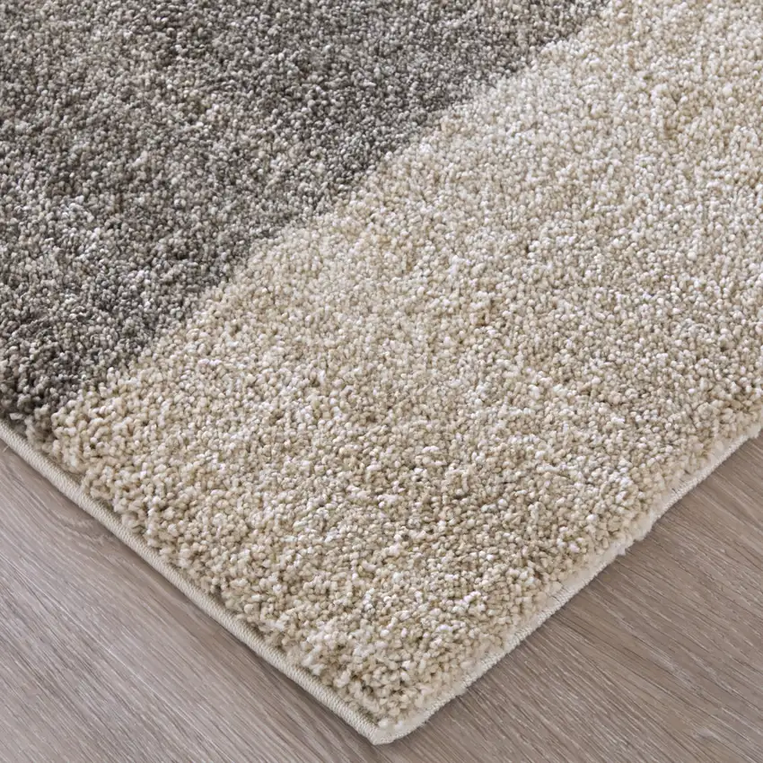 7' Blue And Ivory Abstract Area Rug Photo 2