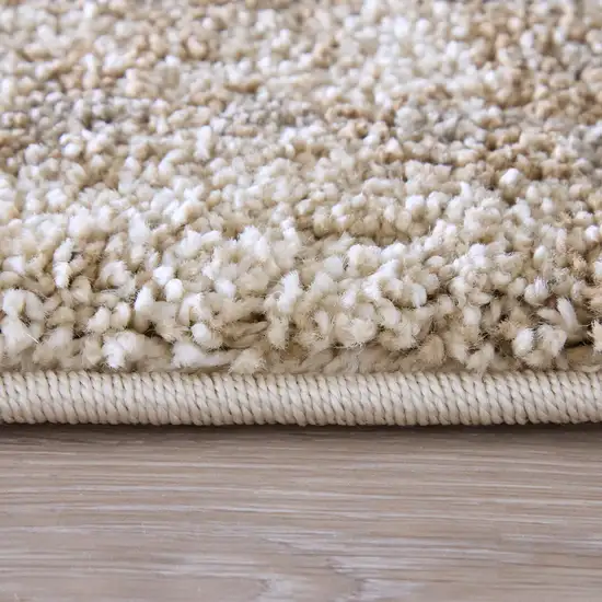 7' Blue And Ivory Abstract Area Rug Photo 8