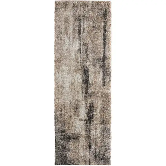7' Blue And Ivory Abstract Area Rug Photo 5
