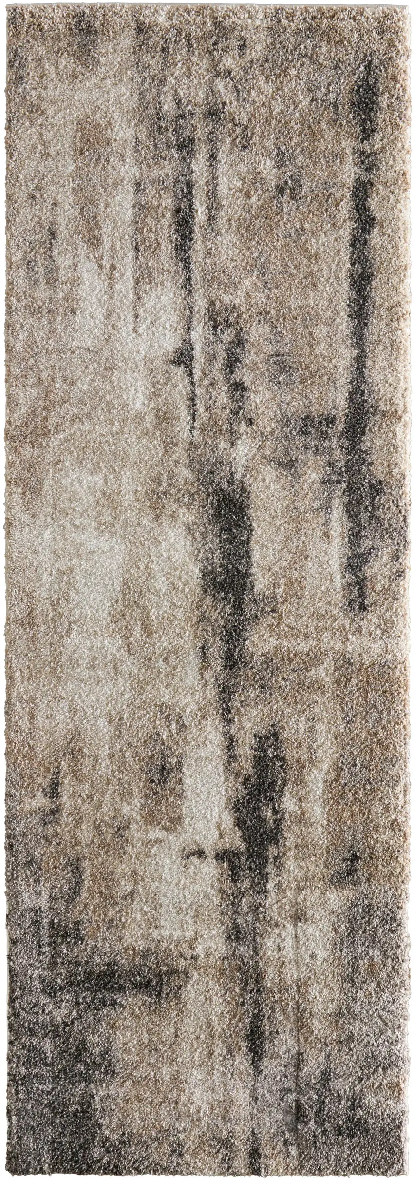 7' Blue And Ivory Abstract Area Rug Photo 5