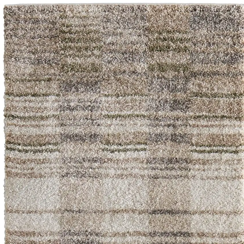 7' Blue And Ivory Geometric Area Rug Photo 4
