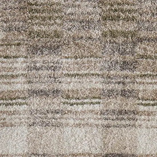 7' Blue And Ivory Geometric Area Rug Photo 3