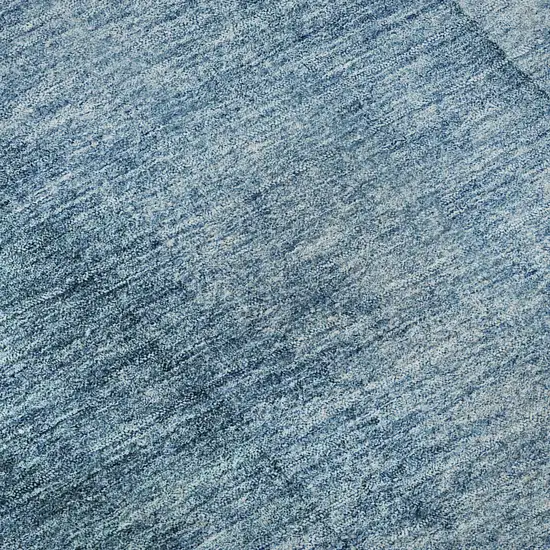 8' Blue And Ivory Ombre Washable Round Rug With UV Protection Photo 8