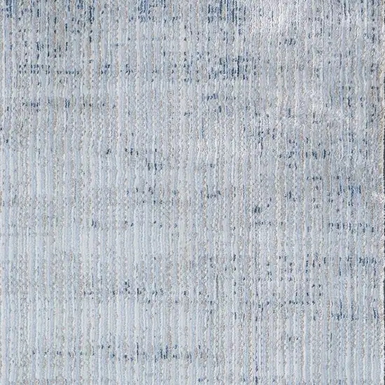 8' Blue And Ivory Runner Rug Photo 6