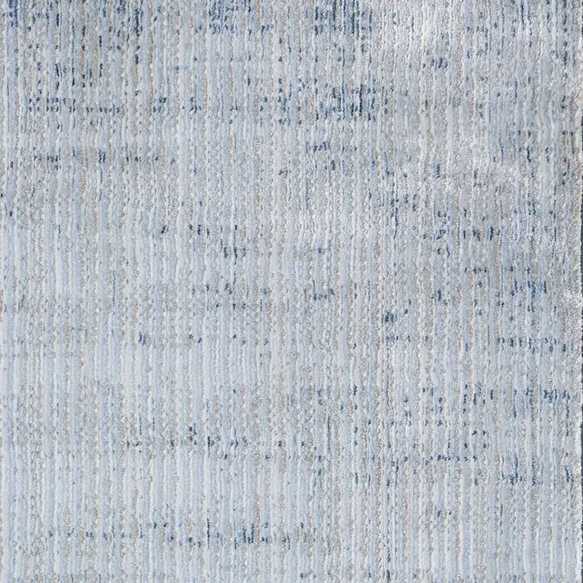 8' Blue And Ivory Runner Rug Photo 6