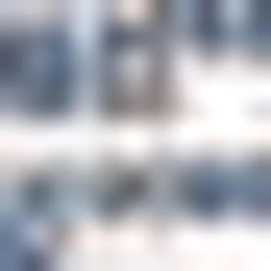 5' Blue And Ivory Square Striped Indoor Outdoor Area Rug Photo 2