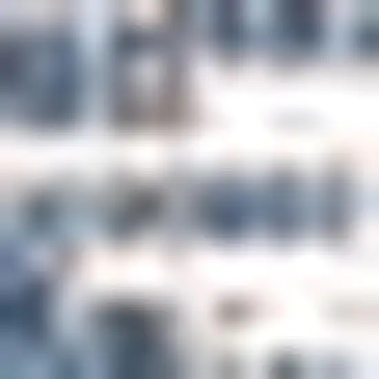 6' Blue And Ivory Square Striped Indoor Outdoor Area Rug Photo 2