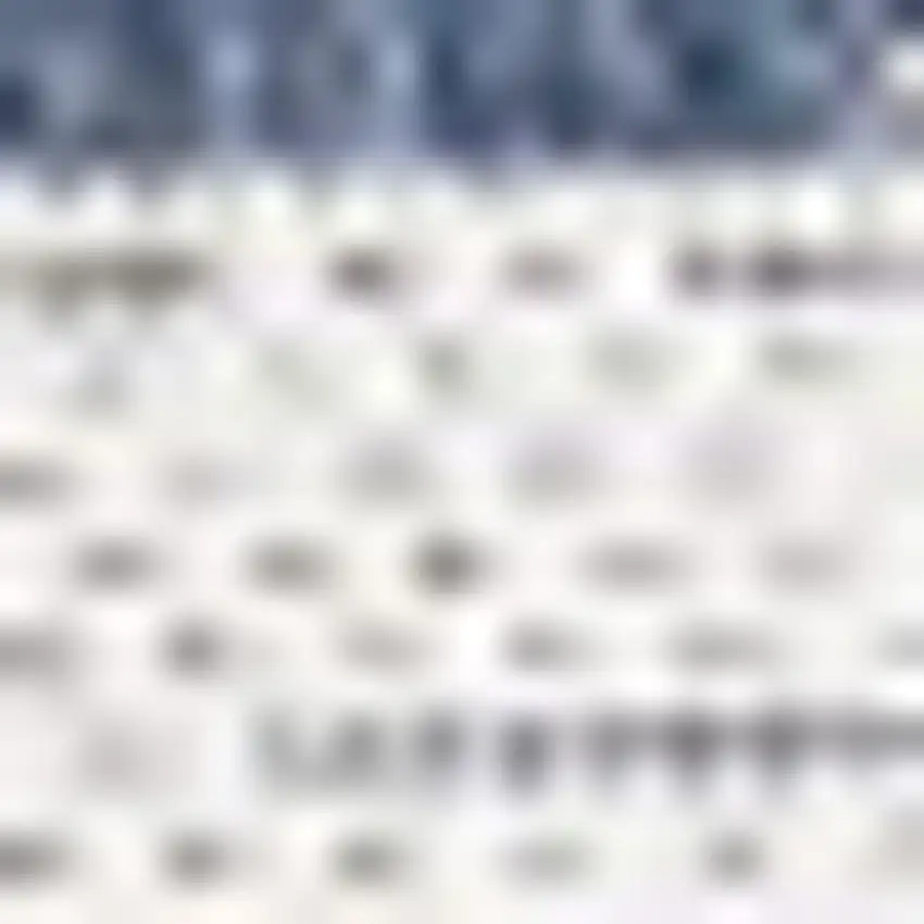 5' Blue And Ivory Square Striped Indoor Outdoor Area Rug Photo 2