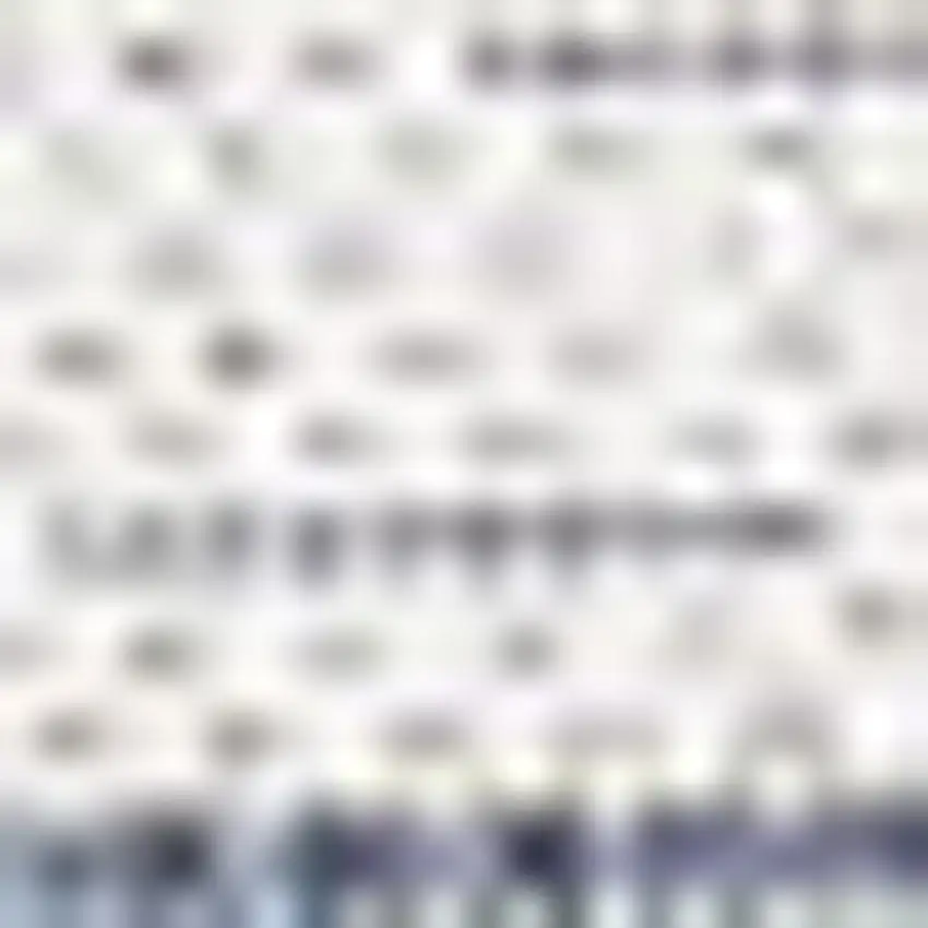 8' Blue And Ivory Square Striped Indoor Outdoor Area Rug Photo 2