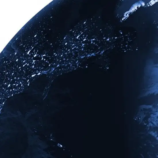 5' Blue And Light Blue Earth Youthful Washable Round Rug Photo 3