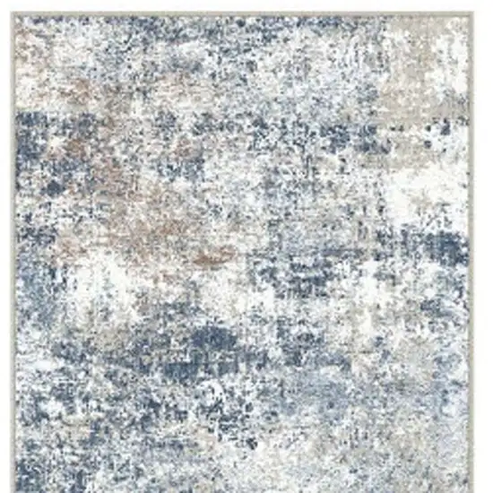 8' Blue And Red Abstract Washable Area Rug Photo 3