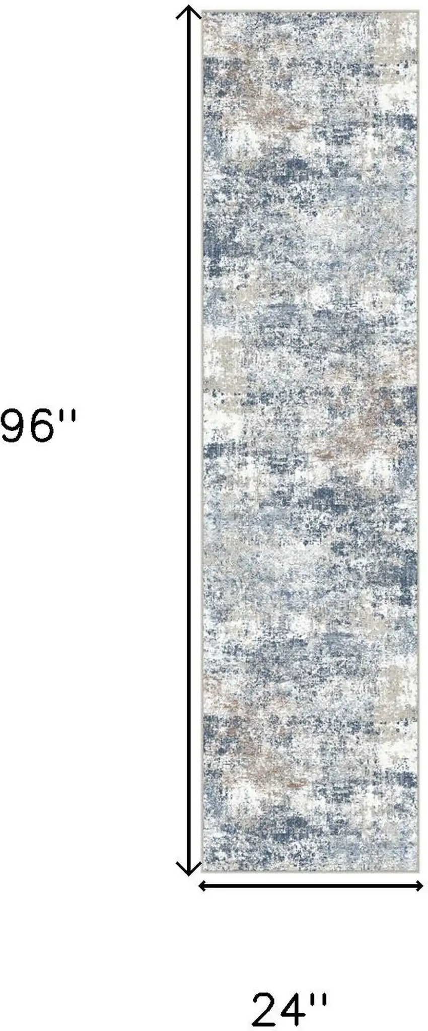 8' Blue And Red Abstract Washable Area Rug Photo 9