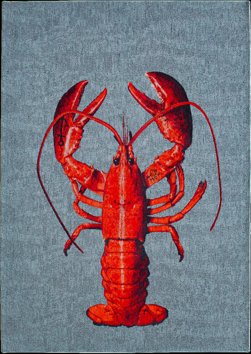 8' Blue And Red Abstract Washable Round Rug Photo 3