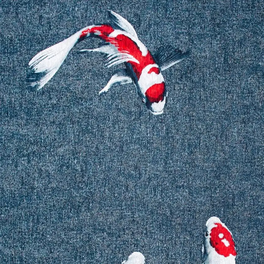 8' Blue And White Abstract Washable Round Rug Photo 3