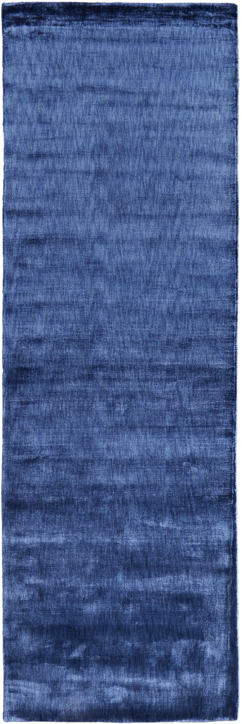 8' Blue Chevron Hand Woven Runner Rug Photo 2