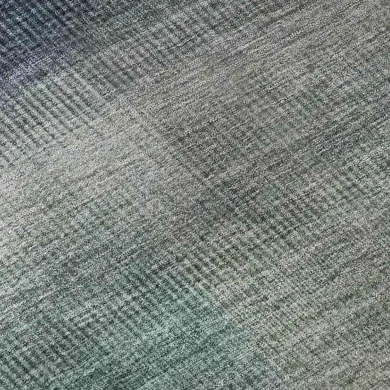 8' Blue Copper And Gray Striped Washable Round Rug With UV Protection Photo 8