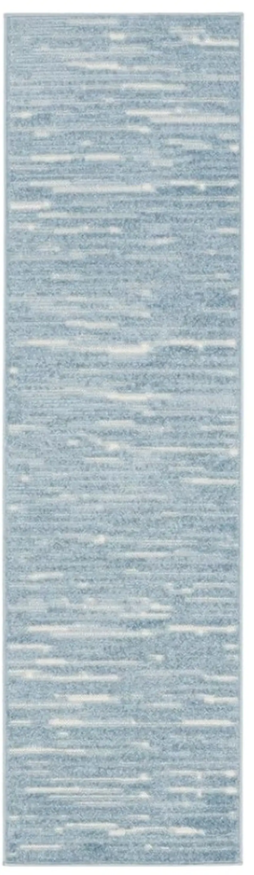 6' Blue Geometric Runner Rug Photo 1