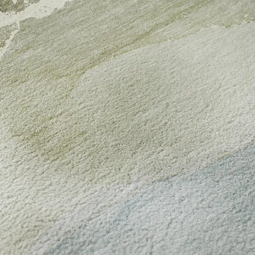 8' Blue Gray And Ivory Abstract Washable Round Rug With UV Protection Photo 9