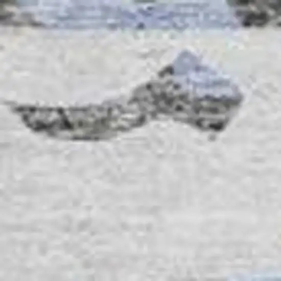 8' Blue Gray And Ivory Abstract Washable Round Rug With UV Protection Photo 4