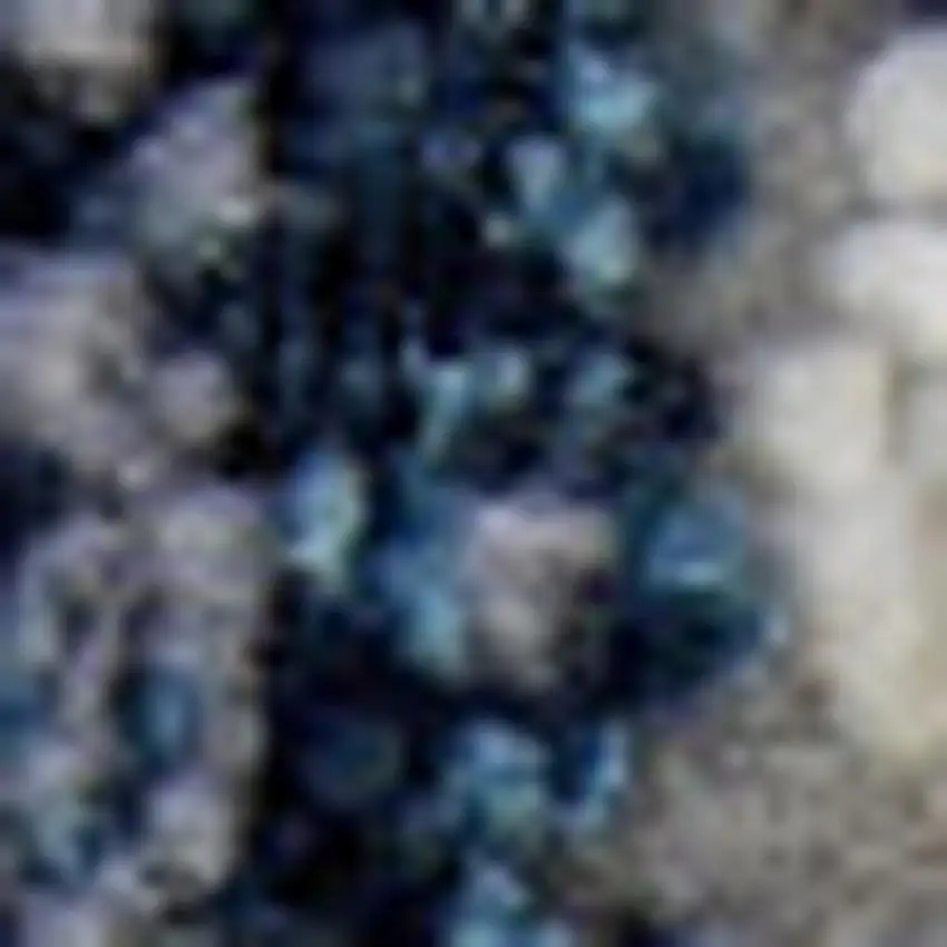 8' Blue Ivory And Gray Striped Distressed Runner Rug Photo 2