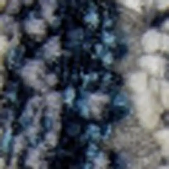 8' Blue Ivory And Gray Striped Distressed Runner Rug Photo 3