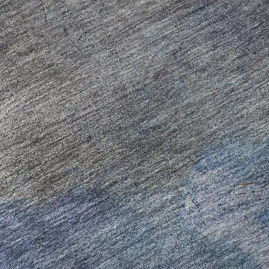 8' Blue Gray And Silver Abstract Washable Area Rug With UV Protection Photo 9