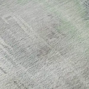 Photo of 8' Blue Green And Gray Abstract Washable Area Rug With UV Protection