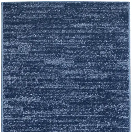 10' Blue Indoor Outdoor Runner Rug Photo 4