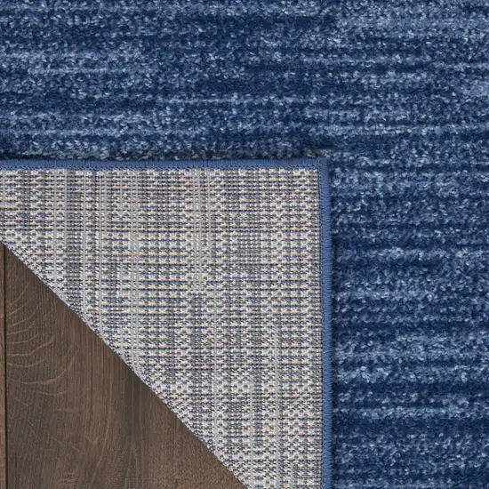 10' Blue Indoor Outdoor Runner Rug Photo 9