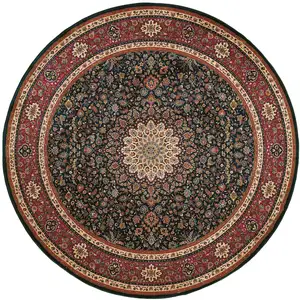 Photo of 6' Blue Oriental Round Rug