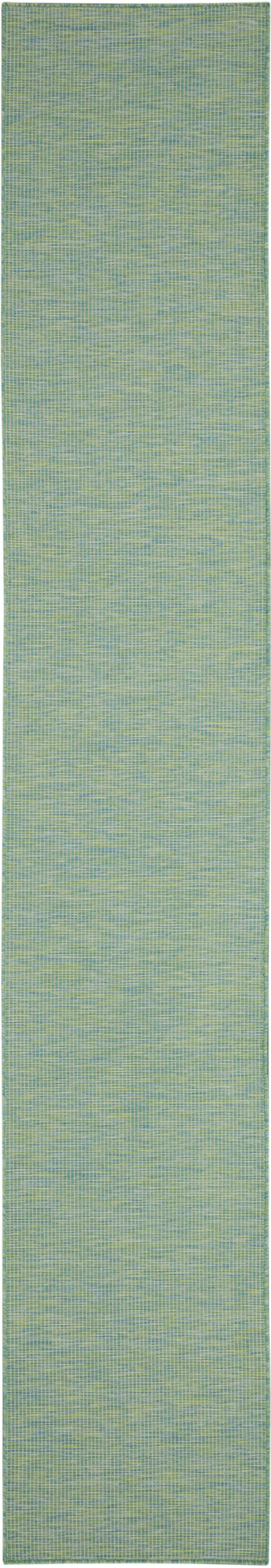 12' Blue Power Loom Runner Rug Photo 4