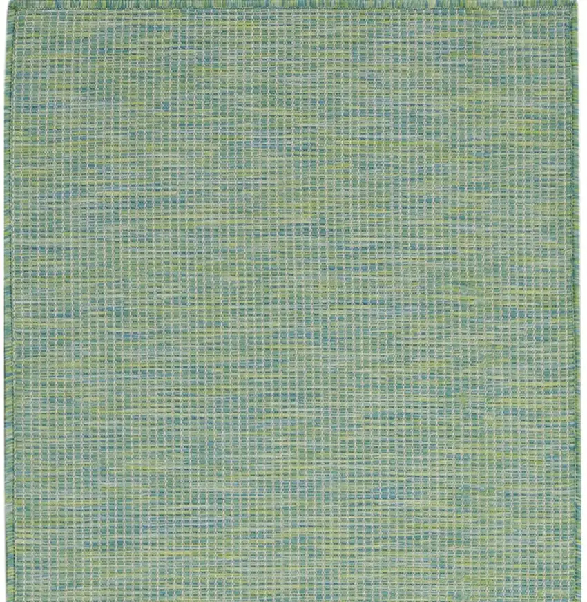 8' Blue Power Loom Runner Rug Photo 4
