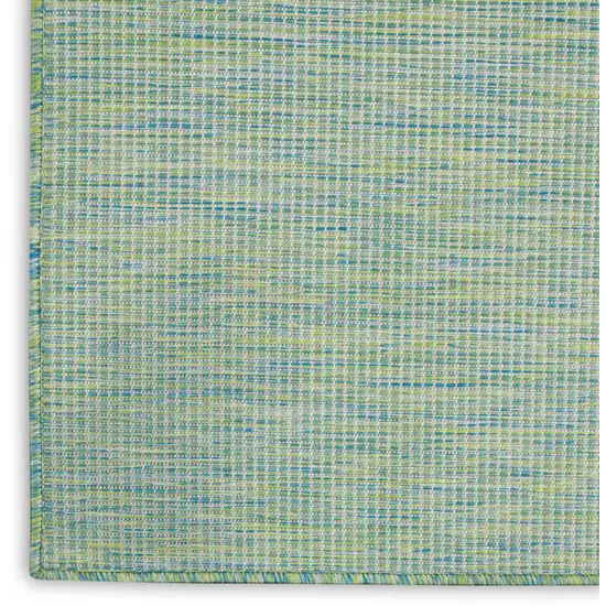 8' Blue Power Loom Runner Rug Photo 3