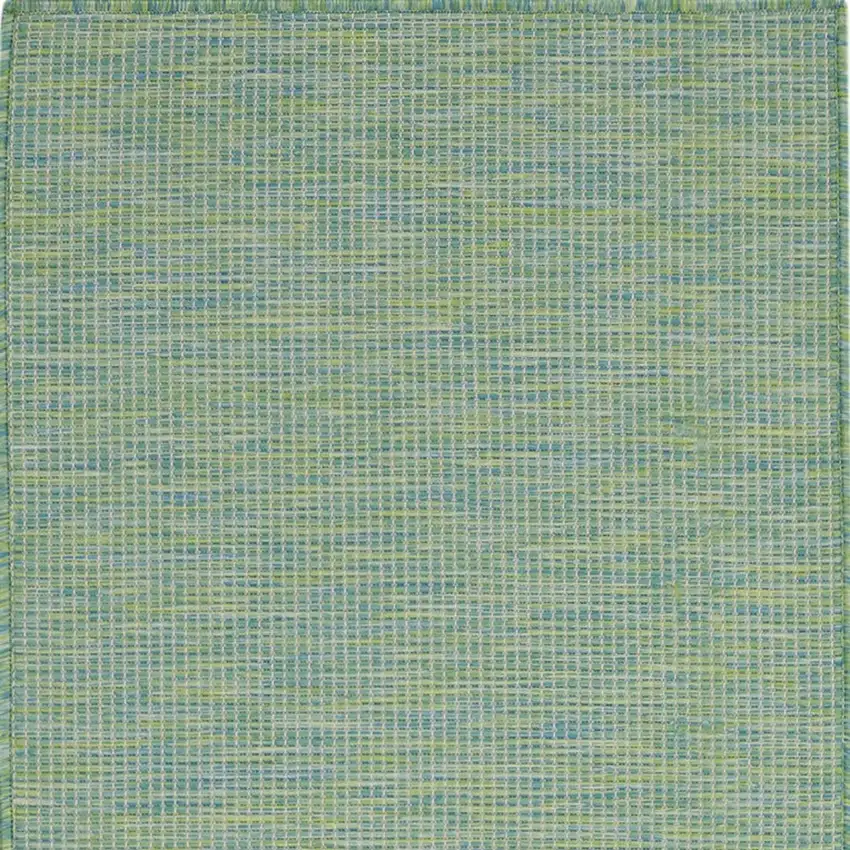 8' Blue Power Loom Runner Rug Photo 8