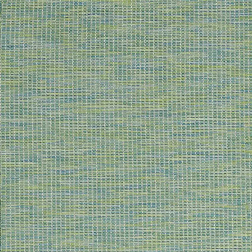 8' Blue Power Loom Runner Rug Photo 3