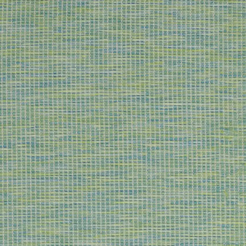 8' Blue Power Loom Runner Rug Photo 7