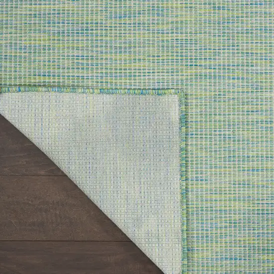 8' Blue Power Loom Runner Rug Photo 6