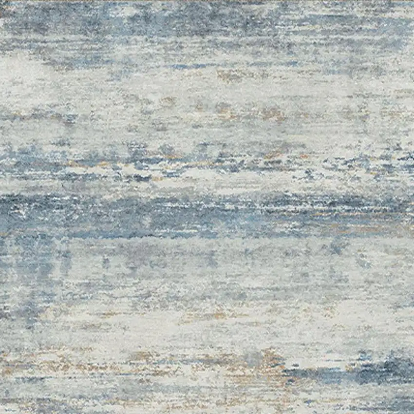 8' Blue Red And Gray Abstract Washable Area Rug Photo 3