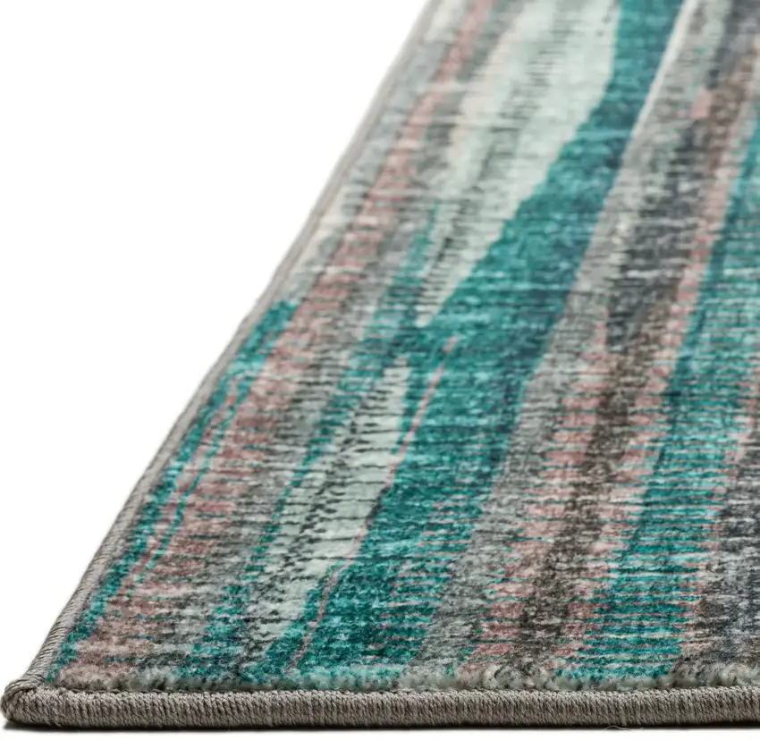 6' Blue Round Ombre Tufted Handmade Area Rug Photo 7