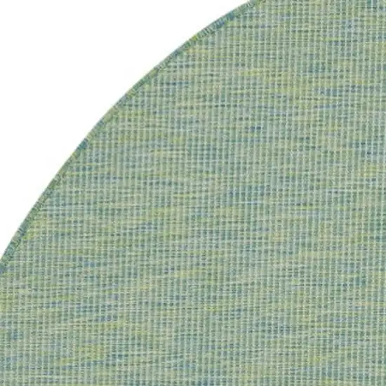 6' Blue Round Power Loom Area Rug Photo 4