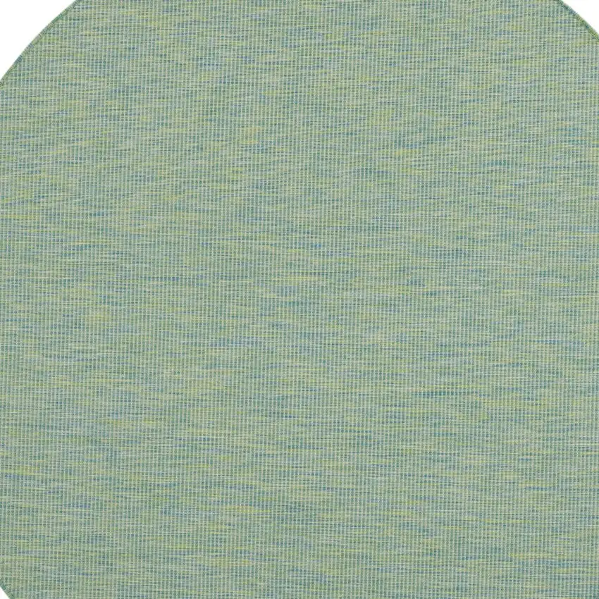 6' Blue Round Power Loom Area Rug Photo 3