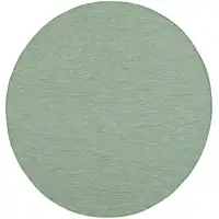 Photo of 6' Blue Round Power Loom Area Rug