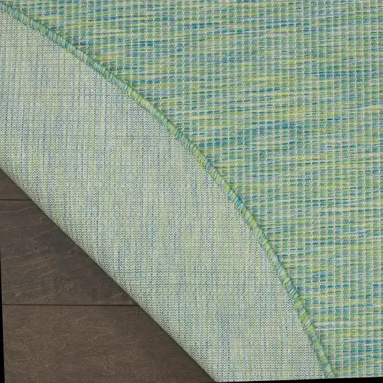 6' Blue Round Power Loom Area Rug Photo 7