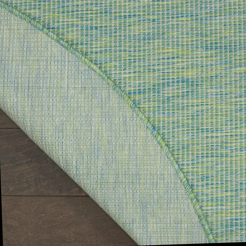 6' Blue Round Power Loom Area Rug Photo 7