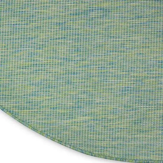 6' Blue Round Power Loom Area Rug Photo 9