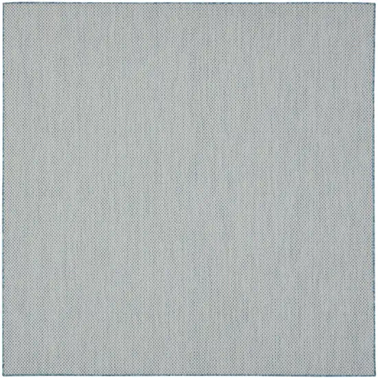 6' Blue Square Geometric Power Loom Area Rug Photo 3