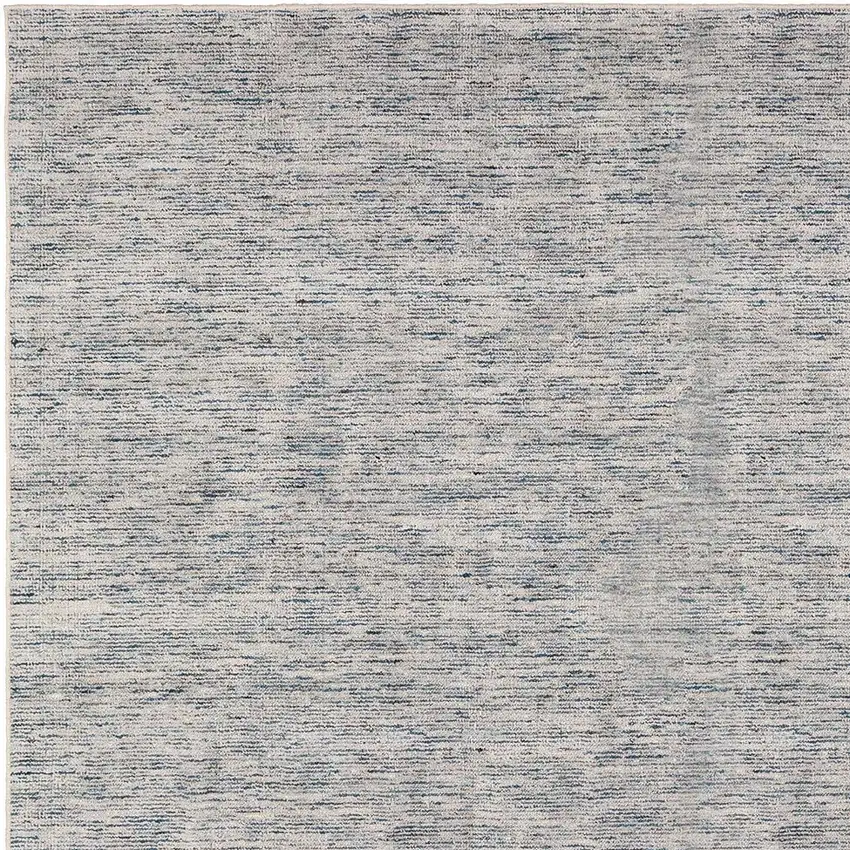 6' Blue Square Wool Hand Loomed Handmade Area Rug Photo 3