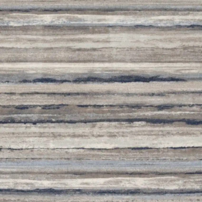 8' Blue Striped Runner Rug Photo 4