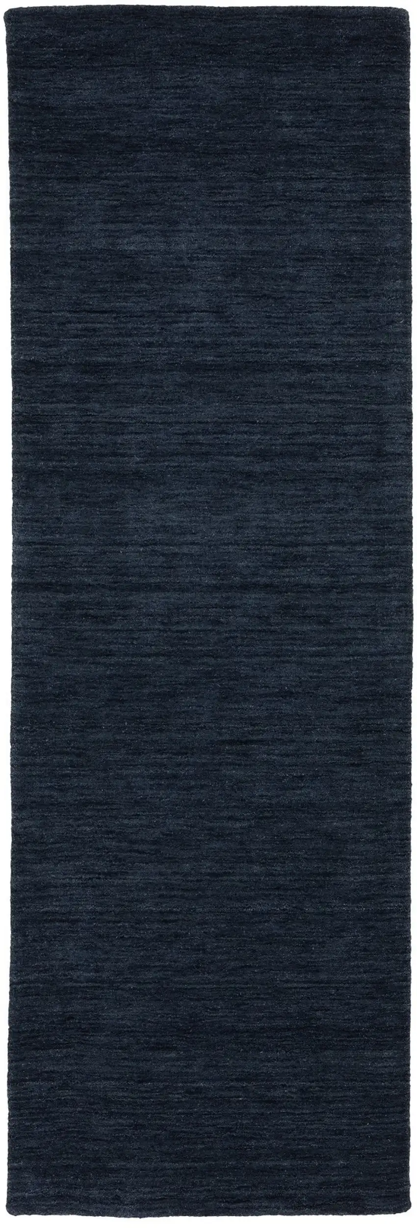 8' Blue Wool Hand Tufted Runner Rug Photo 4