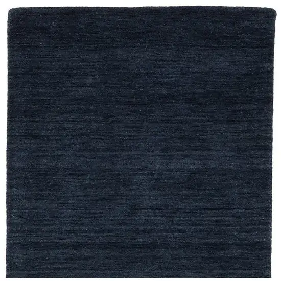8' Blue Wool Hand Tufted Runner Rug Photo 5
